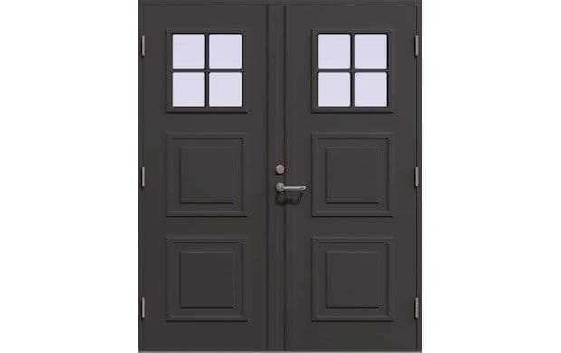 Dirdal tofløyet ytterdør med glass.