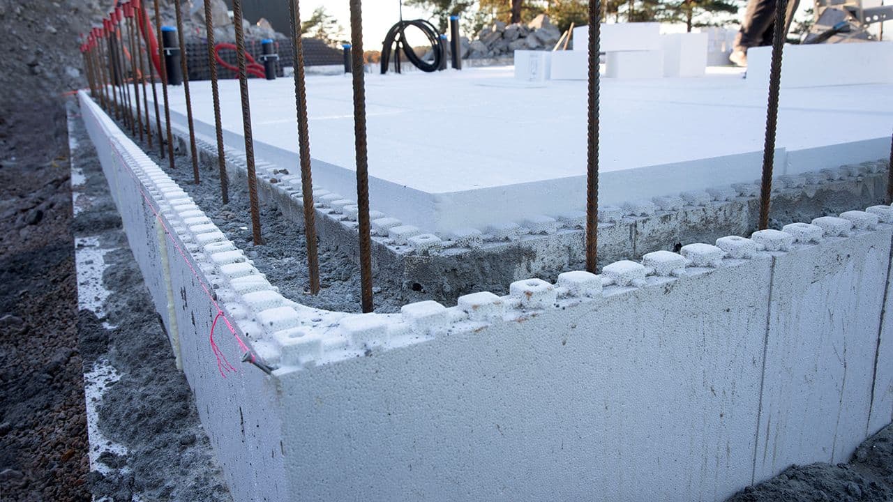 Thermomur med såleblokk.