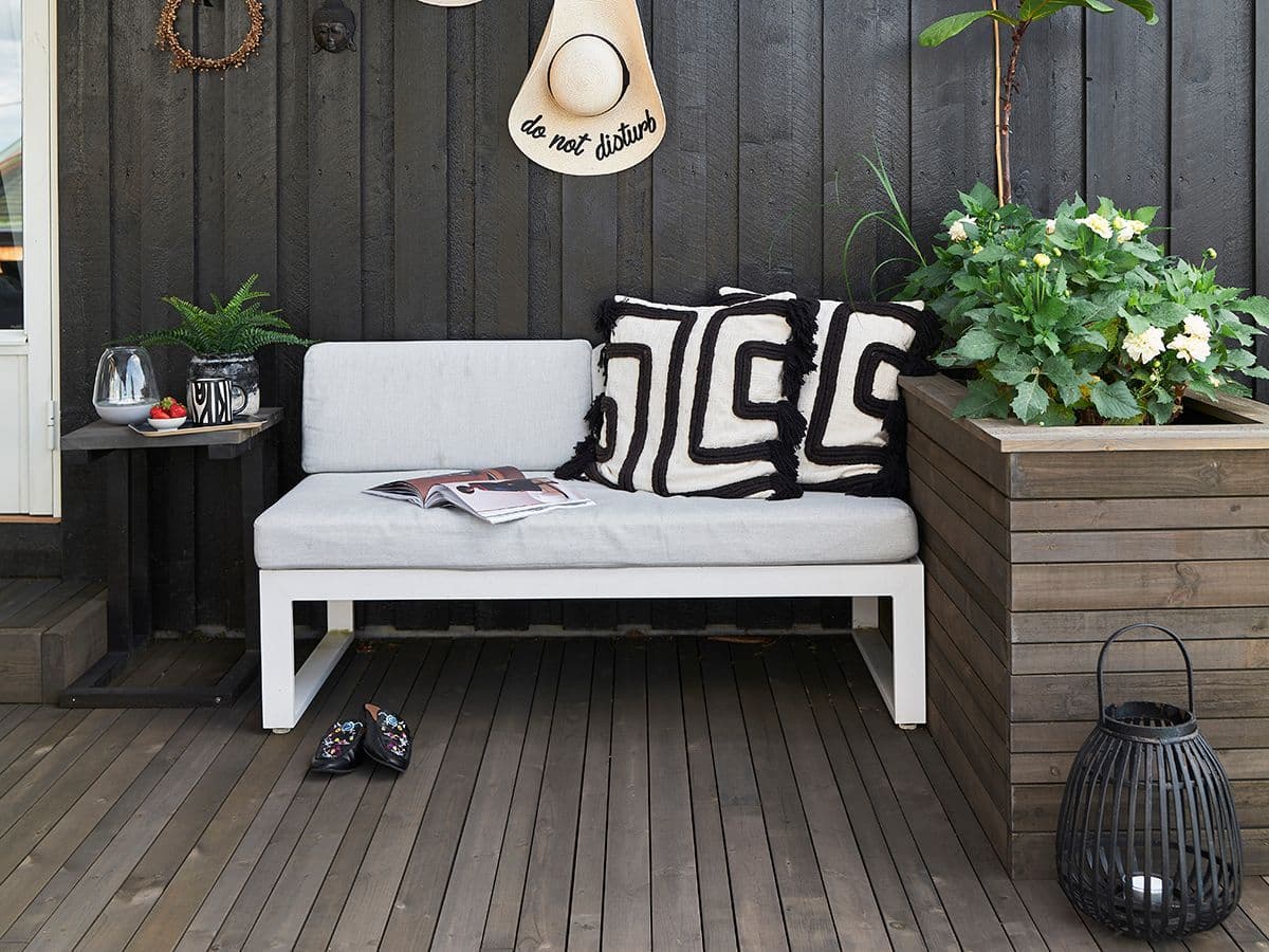 Terrasse med Talgø lektet terrassebord.